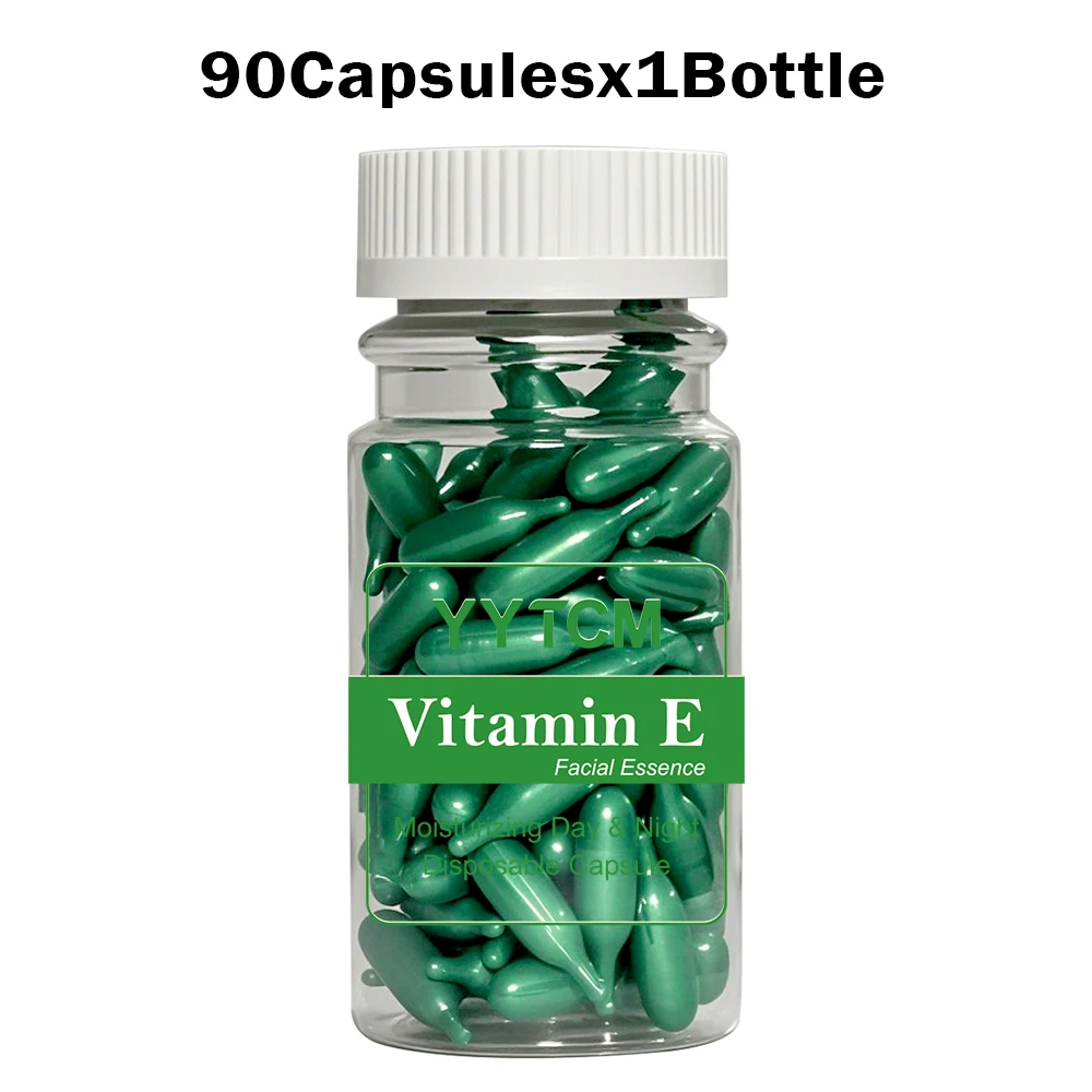 Vitamin E Serum Capsules, Single-Use Essence Capsules, Hydrating and Moisturizing Facial Skin 90 Capsules/Bottle - 1 Bottle - Image 7