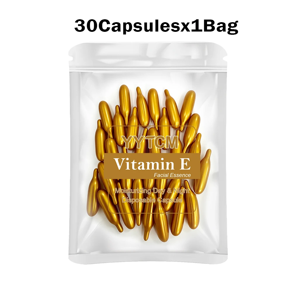 Vitamin E Serum Capsules, Single-Use Essence Capsules, Hydrating and Moisturizing Facial Skin 90 Capsules/Bottle - 1 Bottle - Image 9