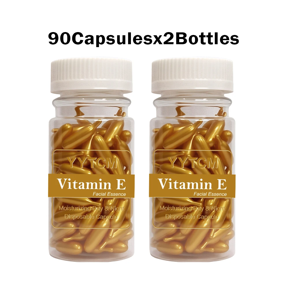 Vitamin E Serum Capsules, Single-Use Essence Capsules, Hydrating and Moisturizing Facial Skin 90 Capsules/Bottle - 1 Bottle - Image 12