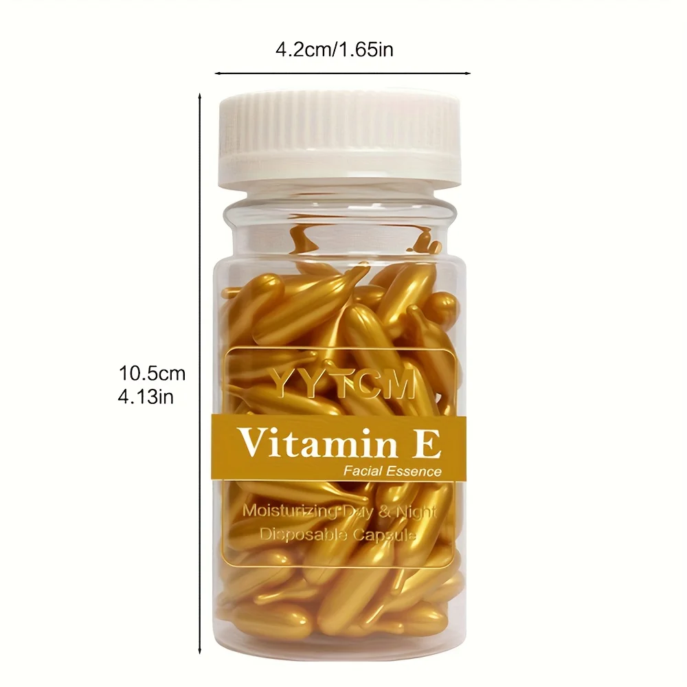 Vitamin E Serum Capsules, Single-Use Essence Capsules, Hydrating and Moisturizing Facial Skin 90 Capsules/Bottle - 1 Bottle - Image 13
