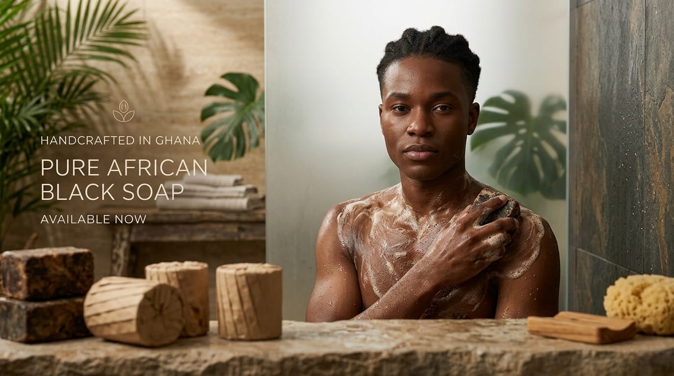 Authentic African Black Soap from Ghana – 100% Raw & Handcrafted - Image 2