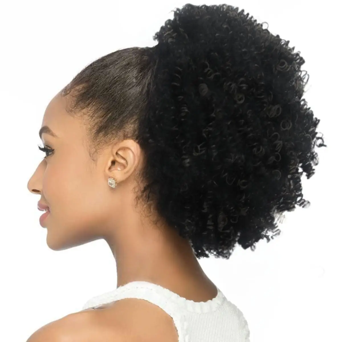 Kinky Curly Drawstring Ponytail Bun - Image 9