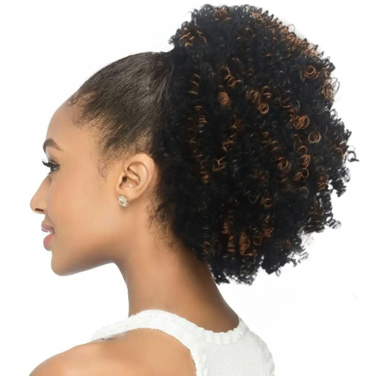Kinky Curly Drawstring Ponytail Bun - Image 8