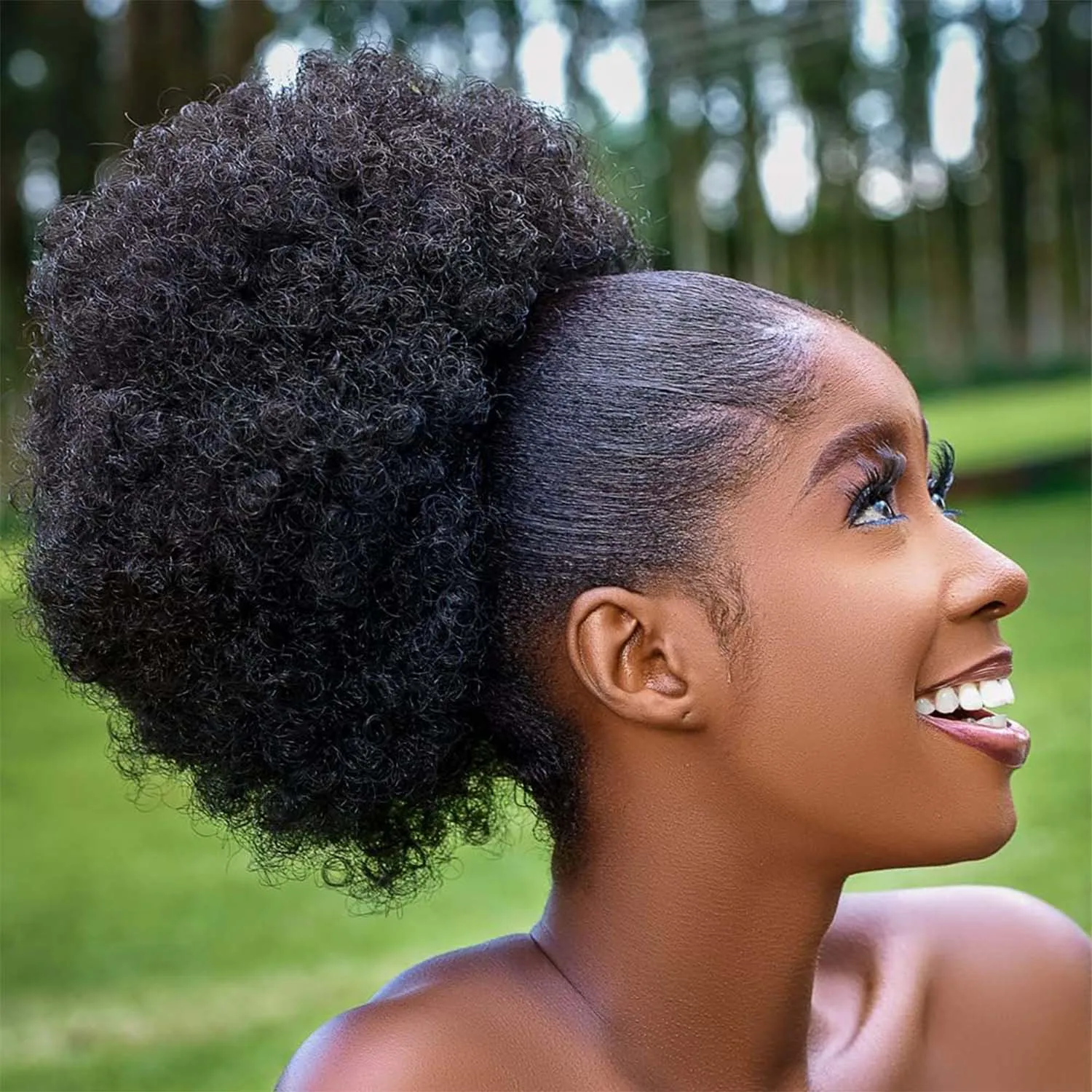 Synthetic Afro Puff Drawstring Ponytail